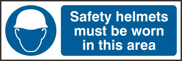 SAFETY HELMETS MUST BE WORN SIGN - BSS11409
